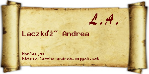 Laczkó Andrea névjegykártya