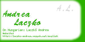 andrea laczko business card
